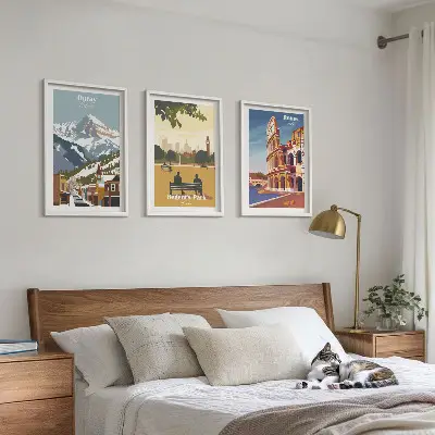 Wall art set Ouray Mountains and London Coliseum