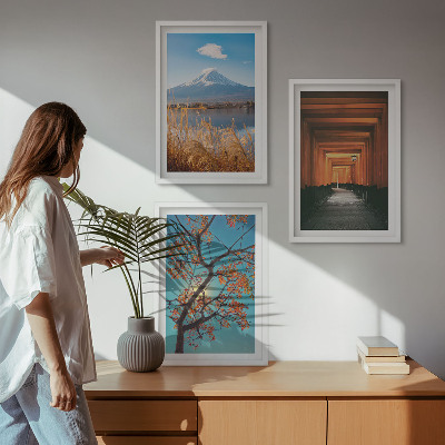 Wall art set Japanese nature landscapes