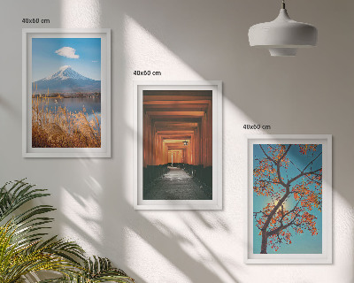 Wall art set Japanese nature landscapes