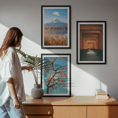 Wall art set Japanese nature landscapes