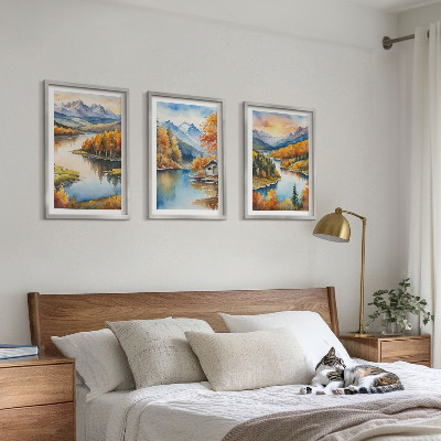 Wall art set Autumn mountain landscapes