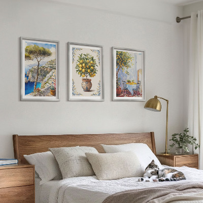 Wall art set Sea lemon tree table
