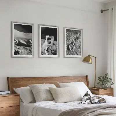 NASA moon astronaut wall art set photographic print collection