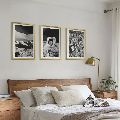 NASA moon astronaut wall art set photographic print collection
