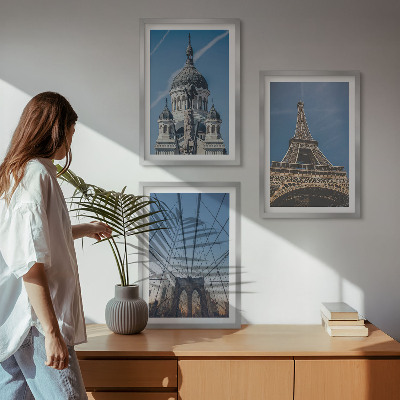 Wall art set Views of buildings from cities around the world
