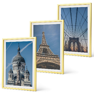 Wall art set Views of buildings from cities around the world