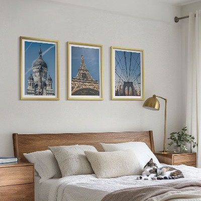Wall art set Views of buildings from cities around the world