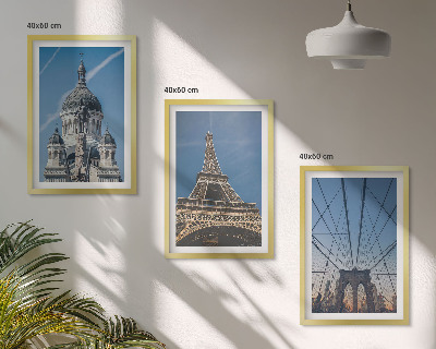 Wall art set Views of buildings from cities around the world