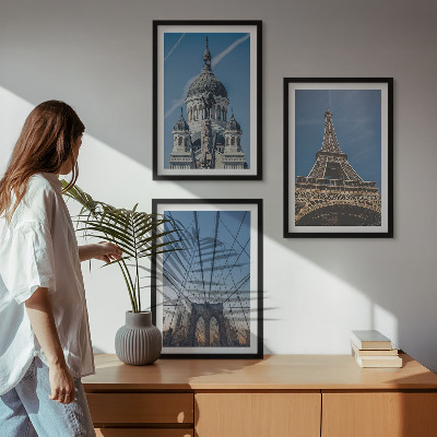 Wall art set Views of buildings from cities around the world