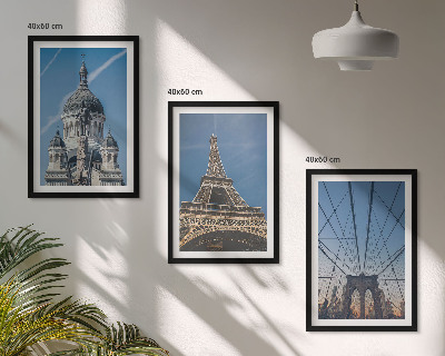 Wall art set Views of buildings from cities around the world