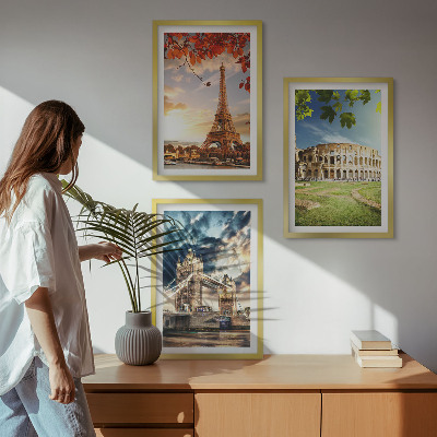 Wall art set Monuments of Europe