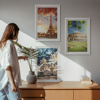 Wall art set Monuments of Europe