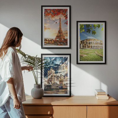 Wall art set Monuments of Europe