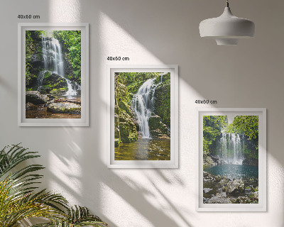 Wall art set Waterfalls green surroundings