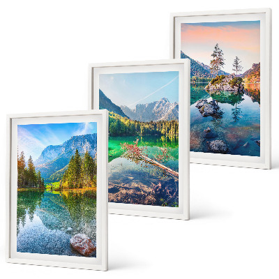 Wall art set Mountain lakes nature landscape