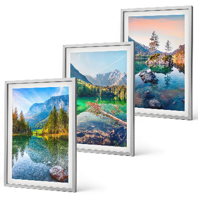 Wall art set Mountain lakes nature landscape