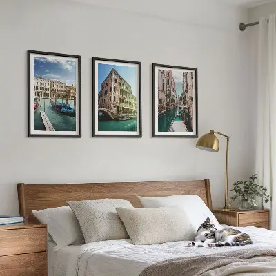 Venice canals architecture wall art three-piece set