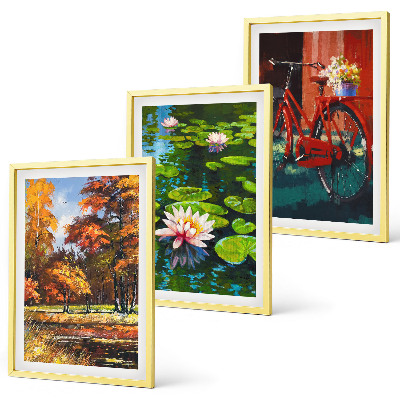 Wall art set Autumn colors lily terrace