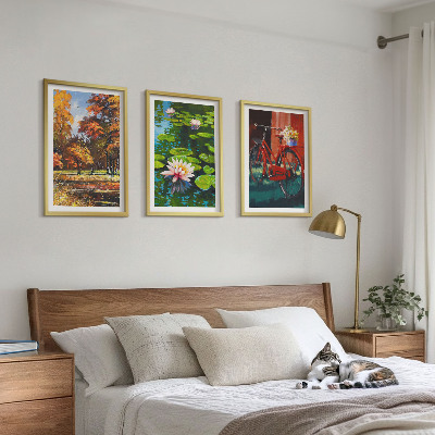 Wall art set Autumn colors lily terrace