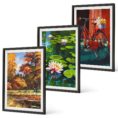 Wall art set Autumn colors lily terrace