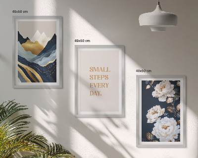 Wall art set Abstract Mountains Flowers Inspiration