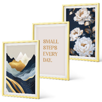 Wall art set Abstract Mountains Flowers Inspiration