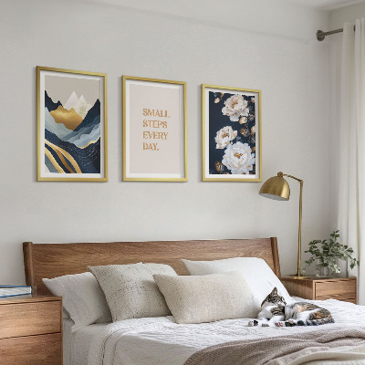 Wall art set Abstract Mountains Flowers Inspiration