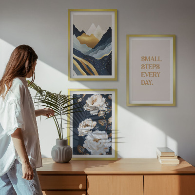 Wall art set Abstract Mountains Flowers Inspiration
