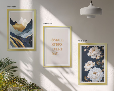 Wall art set Abstract Mountains Flowers Inspiration