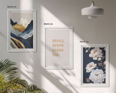 Wall art set Abstract Mountains Flowers Inspiration