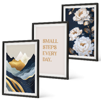 Wall art set Abstract Mountains Flowers Inspiration