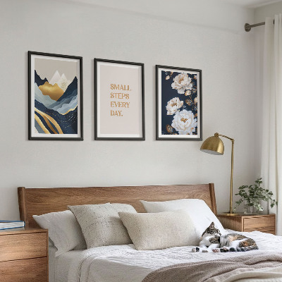 Wall art set Abstract Mountains Flowers Inspiration