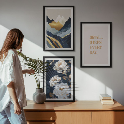 Wall art set Abstract Mountains Flowers Inspiration