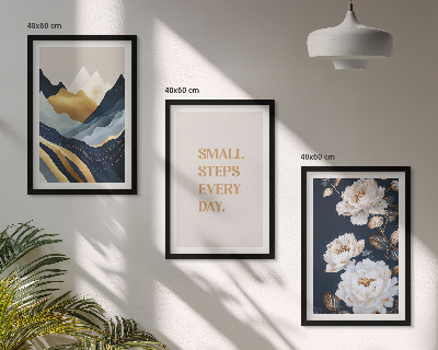 Wall art set Abstract Mountains Flowers Inspiration