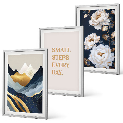 Wall art set Abstract Mountains Flowers Inspiration