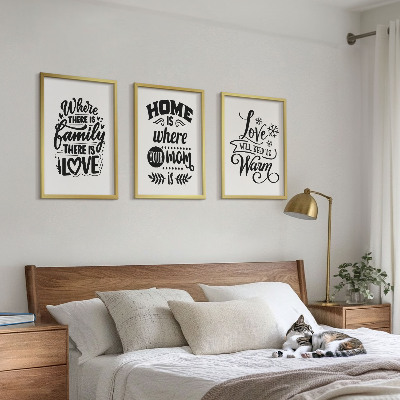 Three-piece wall art piece Family, love, home, warmth