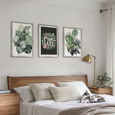 Three-piece wall art piece Tropical plants Plant Lady