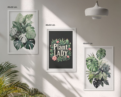 Three-piece wall art piece Tropical plants Plant Lady