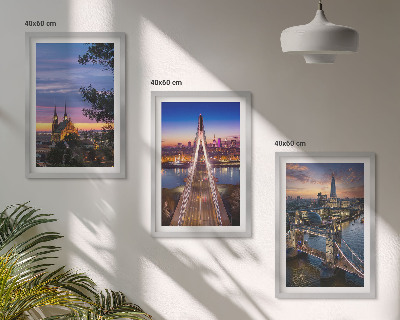 Wall art set Views of bridges and sunsets