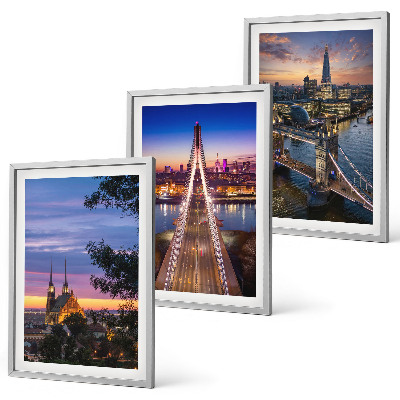 Wall art set Views of bridges and sunsets