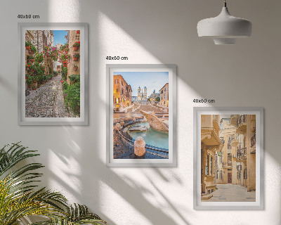 Wall art set The charming streets of the fountain