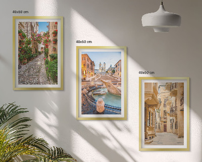 Wall art set The charming streets of the fountain