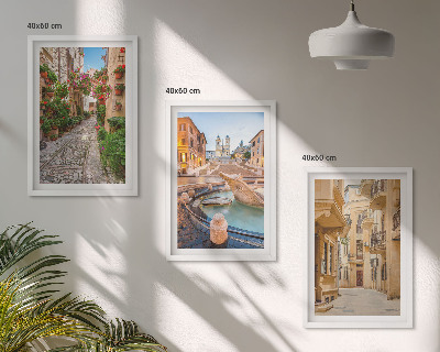 Wall art set The charming streets of the fountain