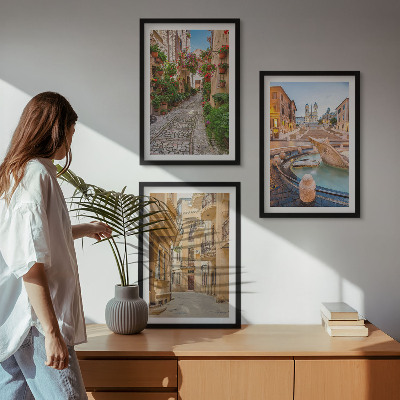 Wall art set The charming streets of the fountain