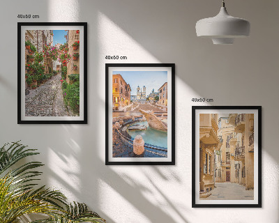 Wall art set The charming streets of the fountain