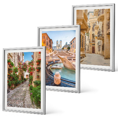 Wall art set The charming streets of the fountain