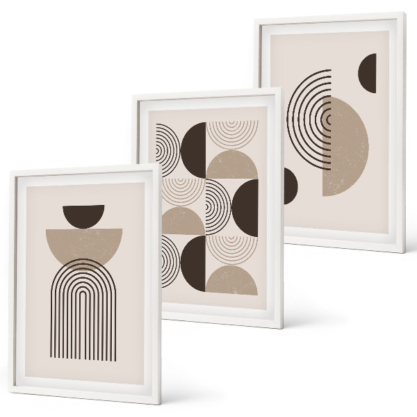 Wall art set Abstract minimalism patterns