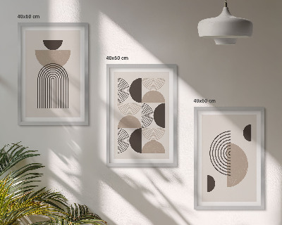 Wall art set Abstract minimalism patterns