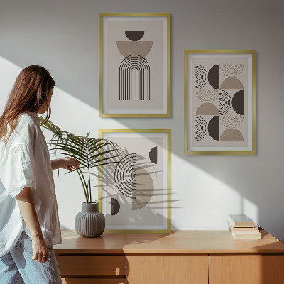 Wall art set Abstract minimalism patterns