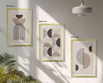 Wall art set Abstract minimalism patterns